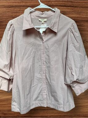 Easel Soft Blush Button-Down Shirt